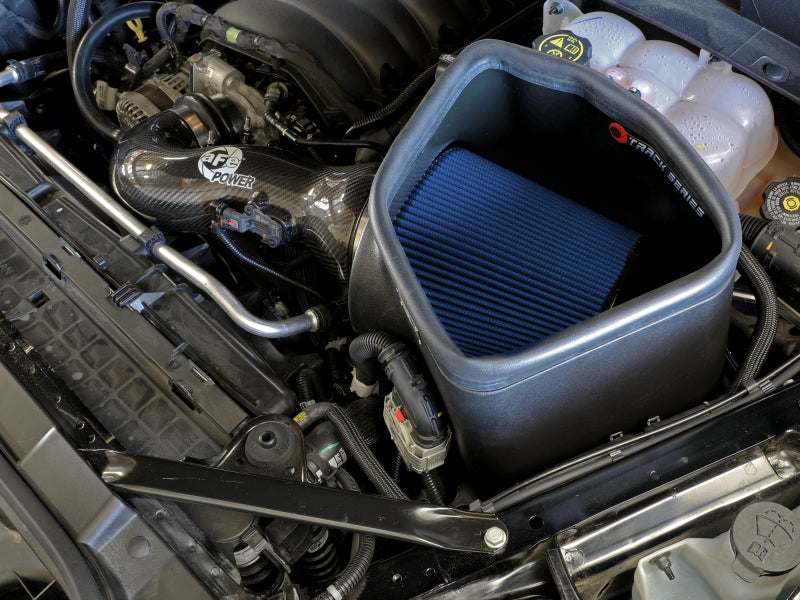 aFe 19-20 GM Trucks 5.3L/6.2L Track Series Carbon Fiber Cold Air Intake System With Pro 5R Filters-thumbmail-3