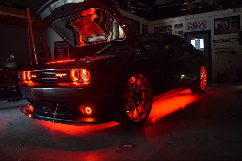 Oracle 15-21 Dodge Challenger Waterproof LED Fog Light Halo Kit - ColorSHIFT-thumbmail-6