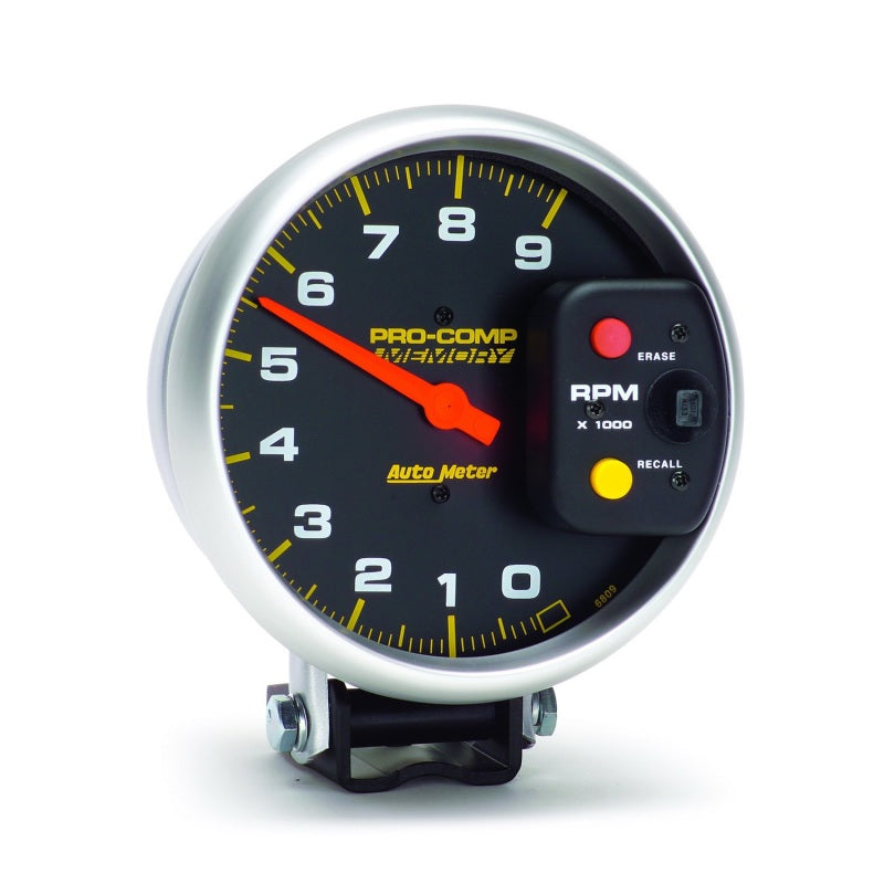 Autometer Pro-Comp 5in / 0-9K RPM / Pedestal w/Peak Memory Tachometer-thumbmail-1