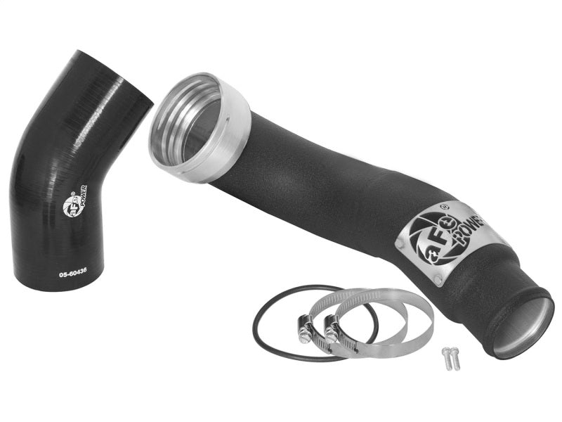 aFe BladeRunner 3in Black Intercooler Tube Cold Side w/ Couplings & Clamps 11-13 BMW 335i 3.0L (t)-thumbmail-3