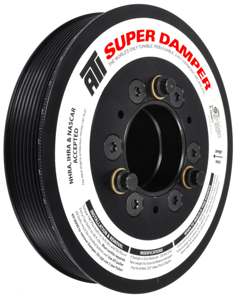 ATI Damper - 7.48in - Alum - 8 Grv - Dodge - 2009+ - 5.7L / 6.4L Hemi Truck - 3 Ring-thumbmail-1