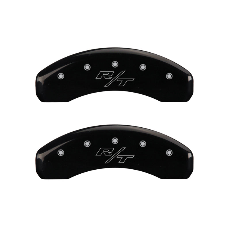 MGP 4 Caliper Covers Engraved Front Block/Challenger Engraved Rear Vintage Style/RT Blk fnsh slvr ch-thumbmail-4