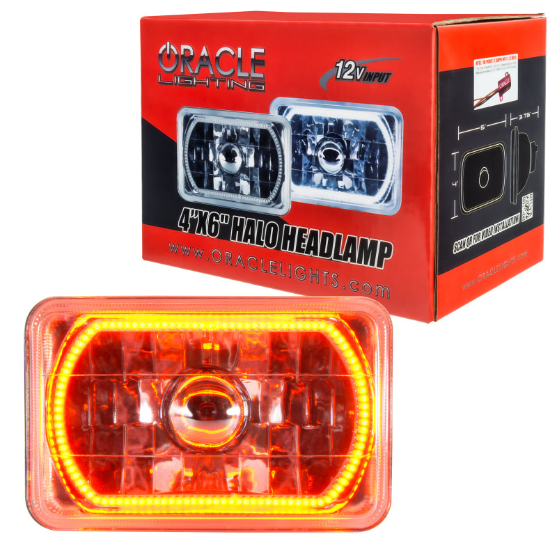 Oracle Pre-Installed Lights 4x6 IN. Sealed Beam - Amber Halo-thumbmail-2