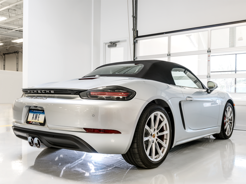 AWE Tuning Porsche 718 Boxster / Cayman SwitchPath Exhaust (PSE Only) - Chrome Silver Tips-thumbmail-10