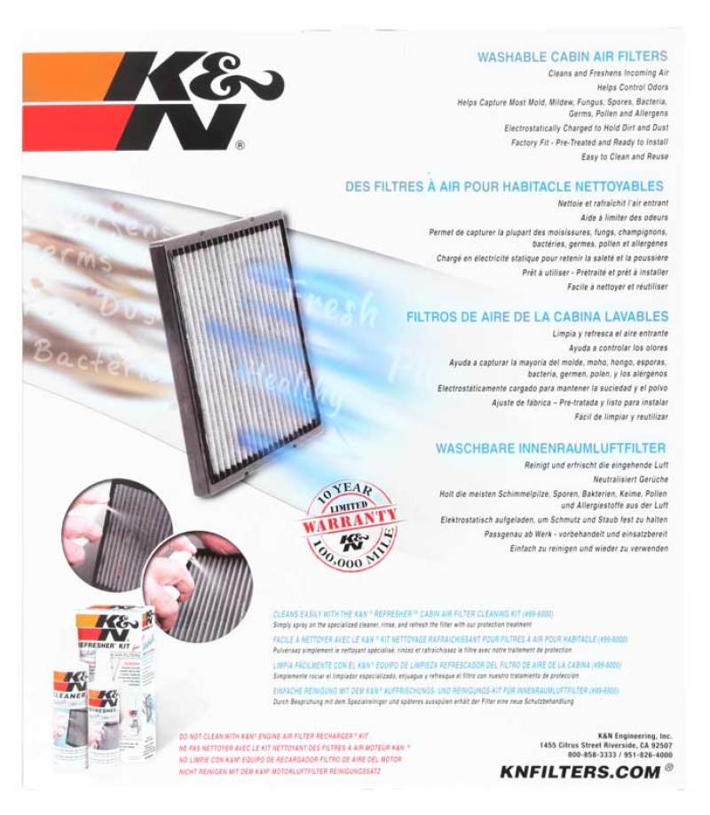 K&N 13-16 Audi SQ5 3.0L V6 Cabin Air Filter-thumbmail-6