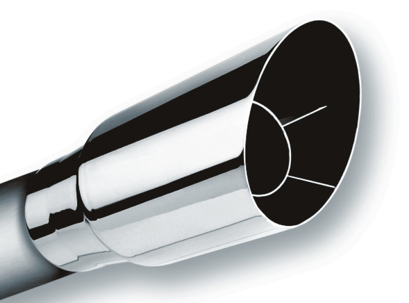 Borla Universal Polished Tip Single Round Angle-Cut (inlet 2 1/2in. Outlet 3 1/2in) *NO Returns*-thumbmail-2