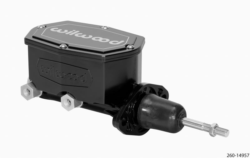 Wilwood Compact Tandem Master Cylinder - 7/8in Bore - w/Pushrod (Black)-thumbmail-2