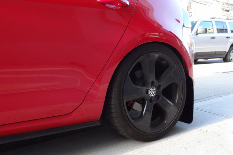 Rally Armor 15-21 VW Golf/GTI/TSI Black UR Mud Flap w/ Red Logo-thumbmail-2