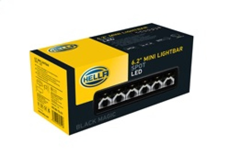 Hella Universal Black Magic 6 L.E.D. Mini Light Bar - Spot Beam-thumbmail-8