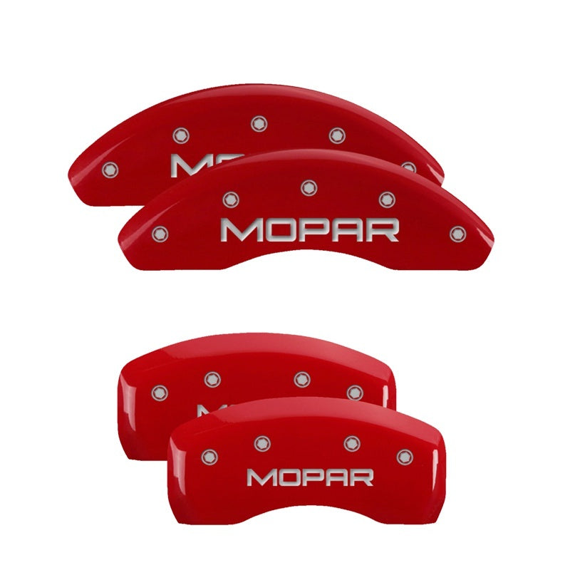 MGP 4 Caliper Covers Engraved Front & Rear MGP Red finish silver ch-thumbmail-1