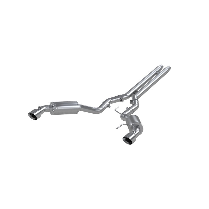 MBRP 15 Ford Mustang GT 5.0 3in Cat Back Dual Split Rear Street Version 4.5in Tips - T409-thumbmail-3