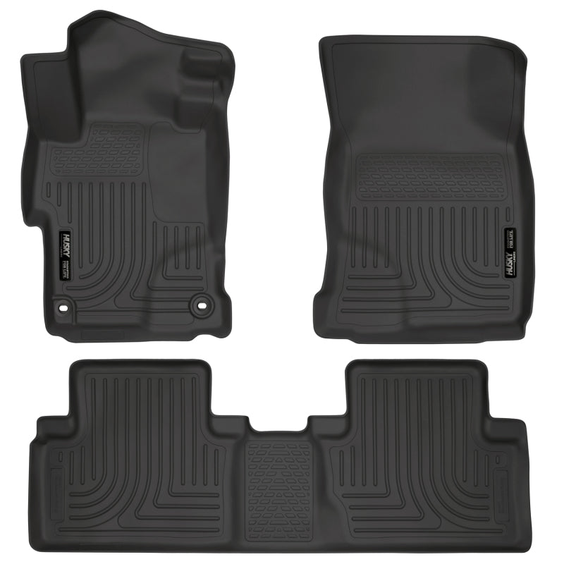 Husky Liners 2014 Honda Civic Sedan WeatherBeater Black Front & 2nd Seat Floor Liners-thumbmail-1