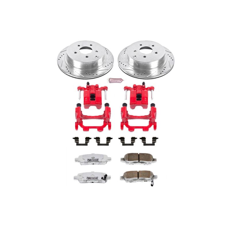 Power Stop 12-13 Infiniti M35h Rear Z26 Street Warrior Brake Kit w/Calipers-thumbmail-1