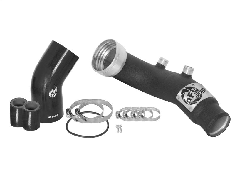 aFe BladeRunner 3in Black Intercooler Tube Cold Side w/ Couplings & Clamps 07-10 BMW 335i 3.0L (tt)-thumbmail-2