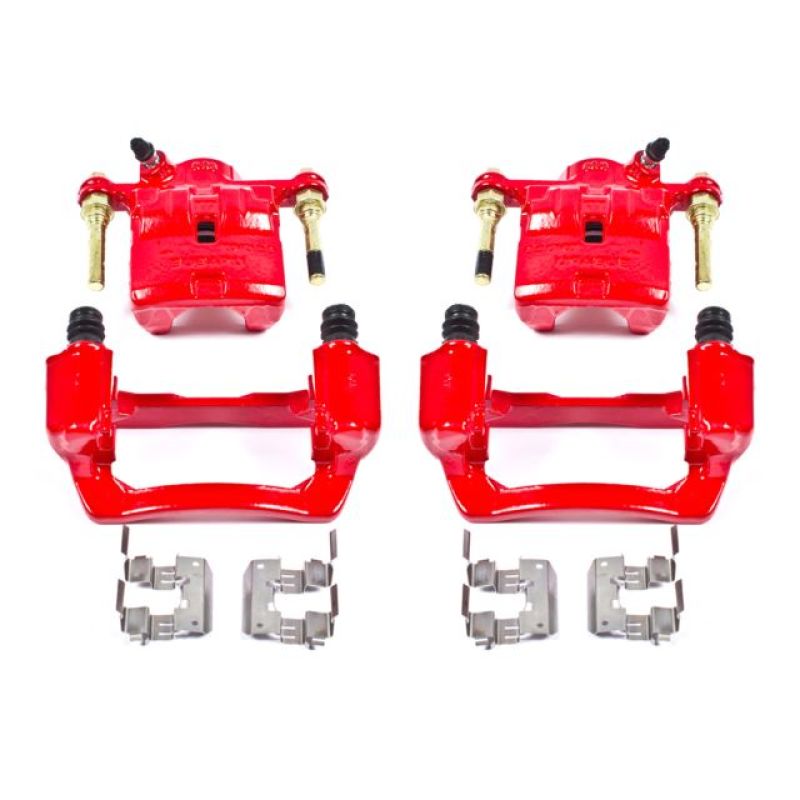 Power Stop 09-13 Subaru Forester Rear Red Calipers w/Brackets - Pair-thumbmail-1