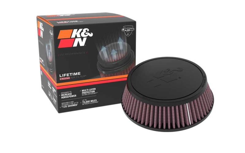 K&N Universal Rubber Filter 0.75in FLG 4.0625in OD 2.1875in Height-thumbmail-3