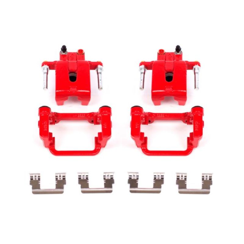 Power Stop 05-19 Chrysler 300 Rear Red Calipers w/Brackets - Pair-thumbmail-1