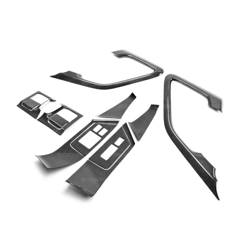 Seibon 09-14 Nissan GTR Carbon Fiber Door Trim Set (12 PCS)-thumbmail-2