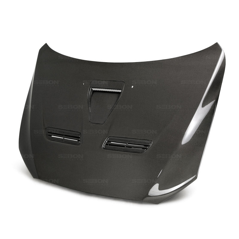 Seibon 08-12 Mitsubishi Evo X OEM style Carbon Fiber Hood-thumbmail-2