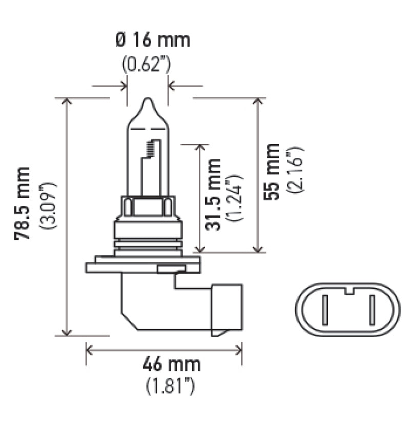 Hella 9005/HB3 12V 100W P20d T4 Halogen Bulb-thumbmail-3