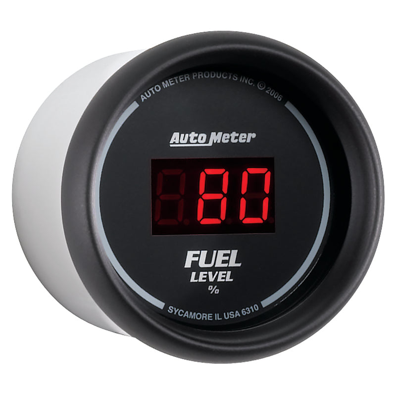 Autometer 52mm Black Digital Programmable Empty-Full Fuel Level Gauge-thumbmail-2