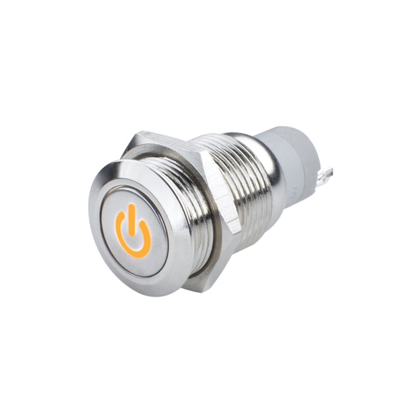 Oracle Pre-Wired Power Symbol On/Off Flush Mount LED Switch - Amber-thumbmail-4