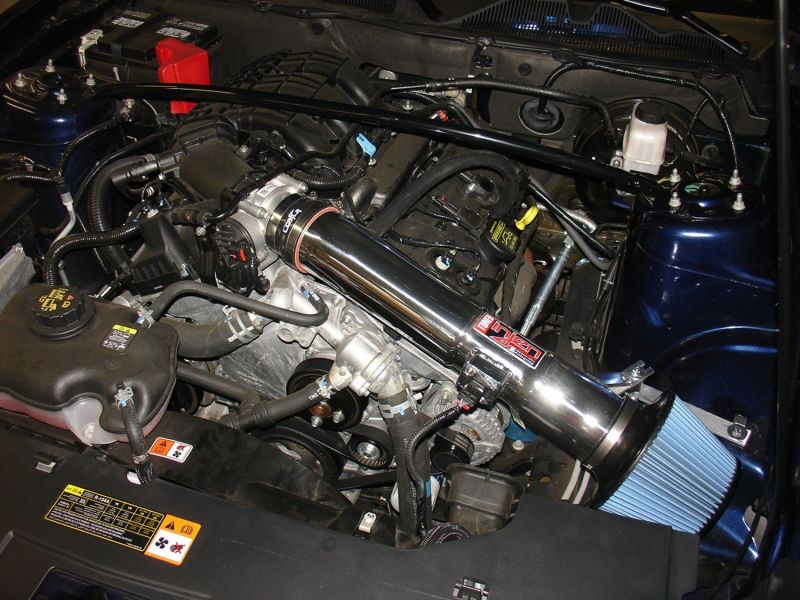 Injen 11-13 Ford Mustang V6 3.7L Wrinkle Black Power-Flow Air Intake System-thumbmail-5