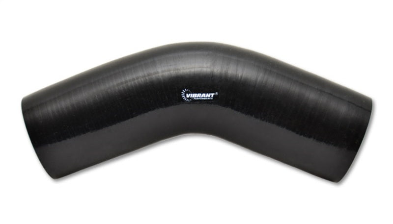 Vibrant 4 Ply Reinforced Silicone Elbow Connector - 4in I.D. - 45 deg. Elbow (BLACK)-thumbmail-1