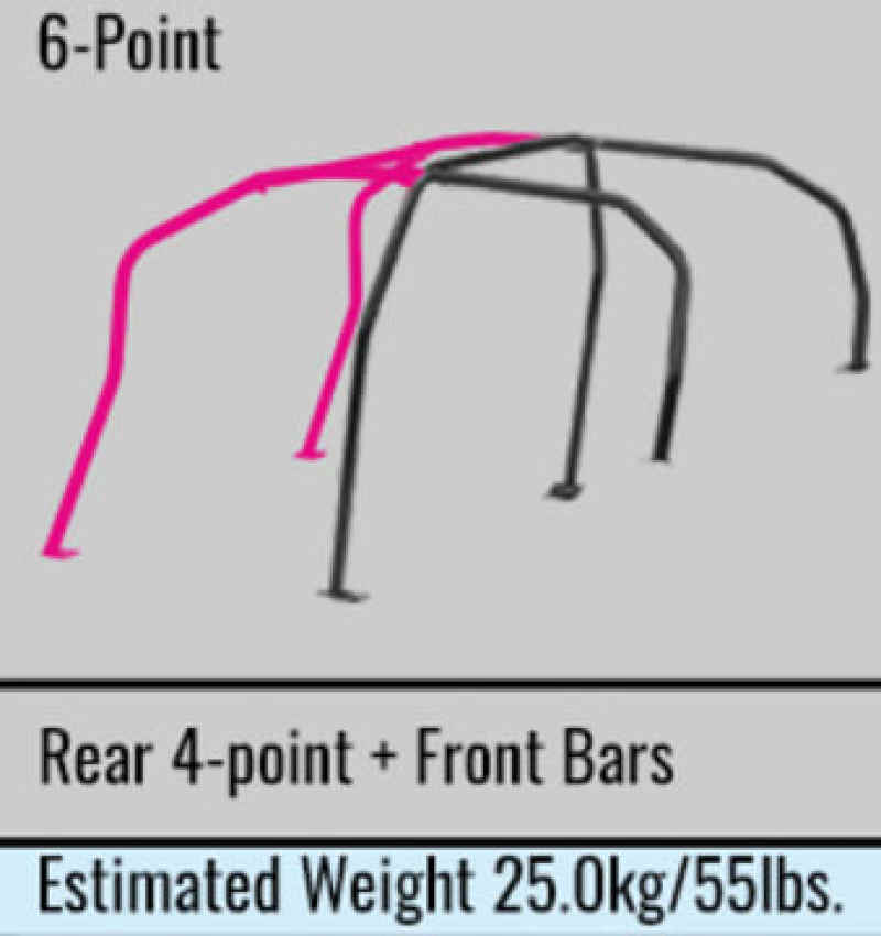 Cusco Chromoly Roll Cage 6 Point 4/5 Passenger Around Dash 05-07 Mitsubishi EVO 9 (S/O / No Cancel)-thumbmail-1