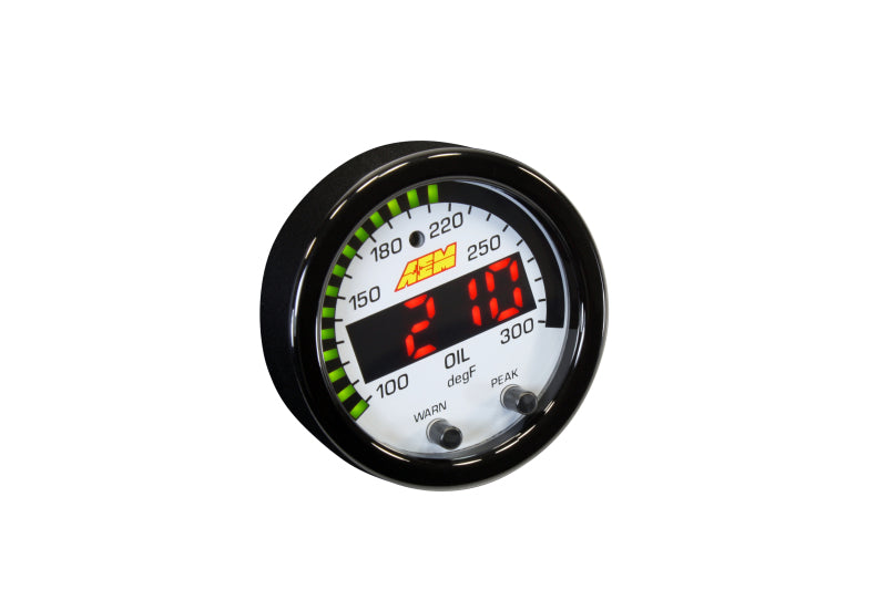 AEM X-Series Temperature 100-300F Gauge Kit (ONLY Black Bezel and Water Temp. Faceplate)-thumbmail-5