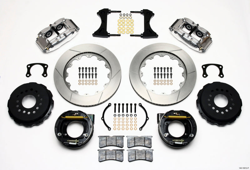 Wilwood Narrow Superlite 4R Rear P-Brk Kit 14.00in Polished New Big Ford 2.50in Offset-thumbmail-1