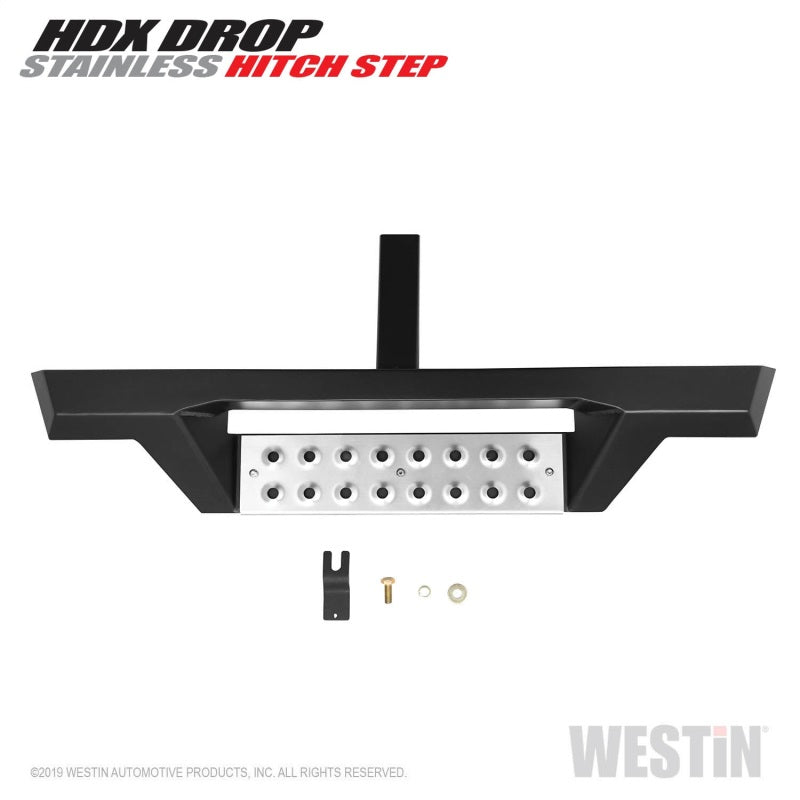 Westin HDX Stainless Drop Hitch Step 34in Step 2in Receiver - Textured Black