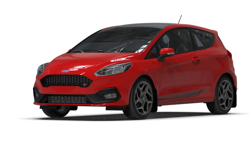 Rally Armor 18-22 Ford Fiesta ST MK8 Black UR Mud Flap w/ White Logo-thumbmail-2