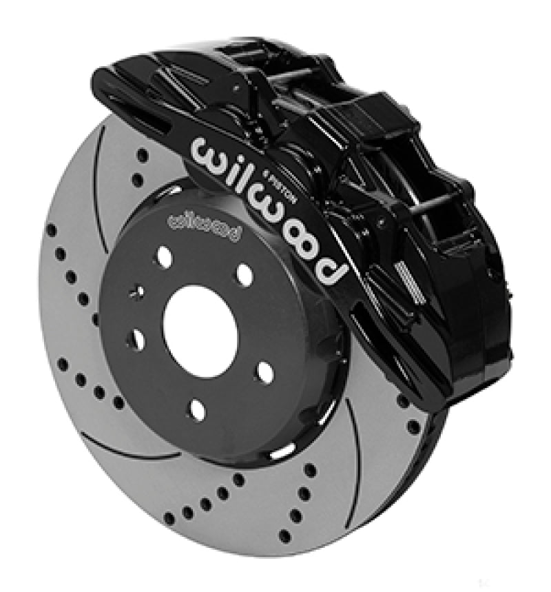 Wilwood SX6R Front Brake Kit 14in SRP Slotted/Drilled Black 16-19 Chevy Camaro SS-thumbmail-1