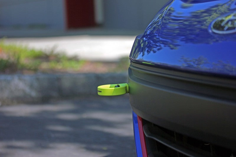 Perrin 18-21 WRX/STI / 13-20 BRZ / 17-20 Toyota 86 Front Tow Hook Kit - Neon Yellow-thumbmail-2