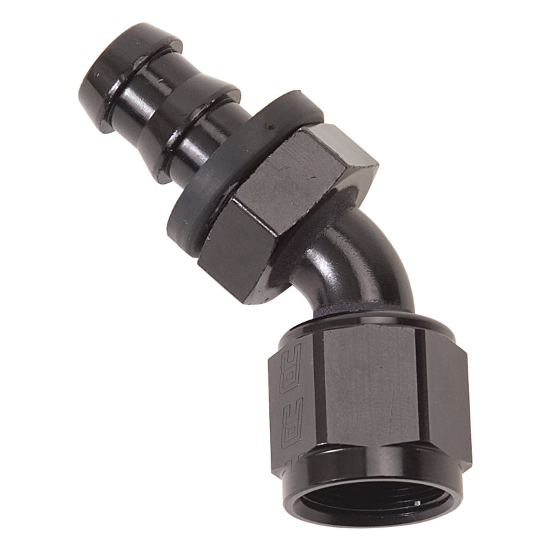 Russell Performance -4 AN Twist-Lok 45 Degree Hose End (Black)-thumbmail-1