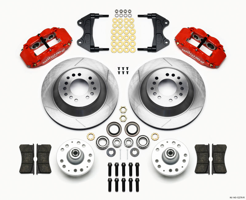Wilwood Narrow Superlite 6R Front Hub & 1PC Rtr Kit 12.88in-Red WWE ProSpindle-thumbmail-1