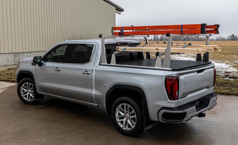 Access ADARAC Aluminum Uprights 12in Vertical Kit (2 Uprights w/ 1 66in Cross Bar) Silver Truck Rack-thumbmail-1