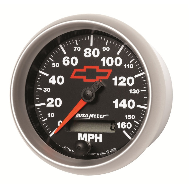 Autometer Speedometer 3-3/8in, 0-160 MPH, Elec. Programmable - Bowtie Black-thumbmail-5