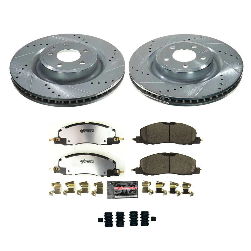 Power Stop 20-22 Lincoln Aviator Front Z36 Truck & Tow Brake Kit-thumbmail-1