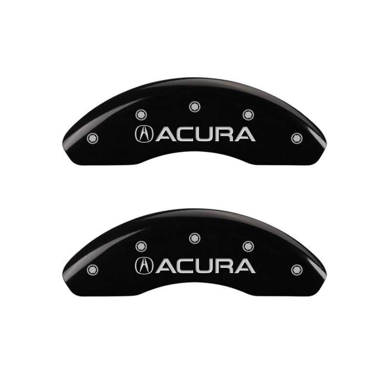 MGP 4 Caliper Covers Engraved Front & Rear Acura Black finish silver ch-thumbmail-1