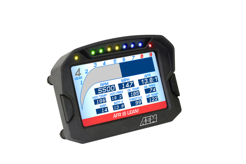 AEM CD-5LG Carbon Logging Digital Dash Display w/ Internal 10Hz GPS & Antenna-thumbmail-4