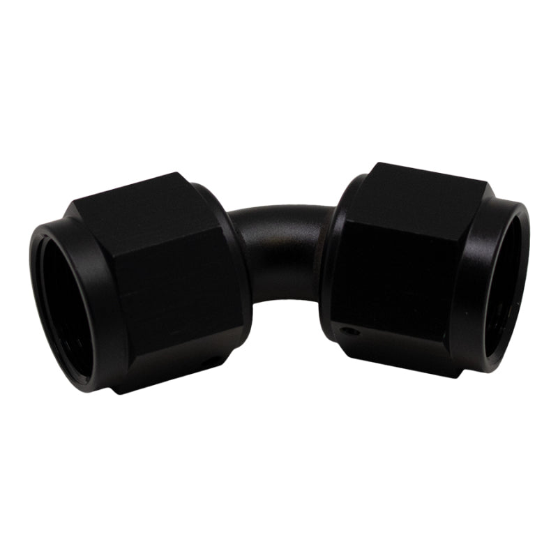 DeatschWerks 8AN Flare Female Swivel 45-Degree to 8AN Flare Female Swivel - Anodized Matte Black-thumbmail-1