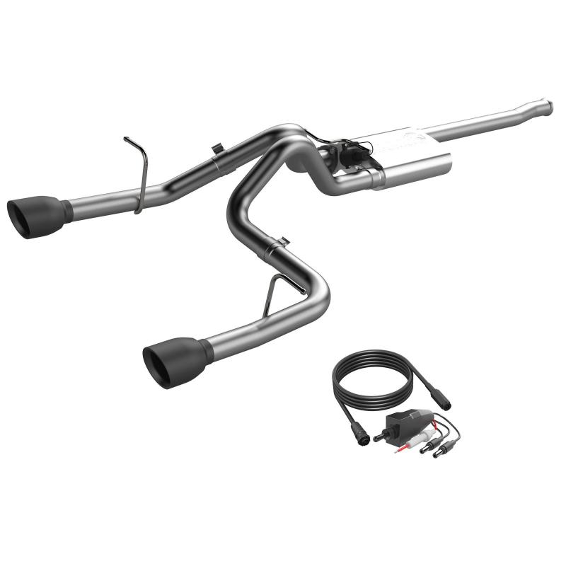 QTP 2018+ Jeep Wrangler JL 304SS Screamer Cat-Back Exhaust 4DR w/4in Black Tips-thumbmail-2