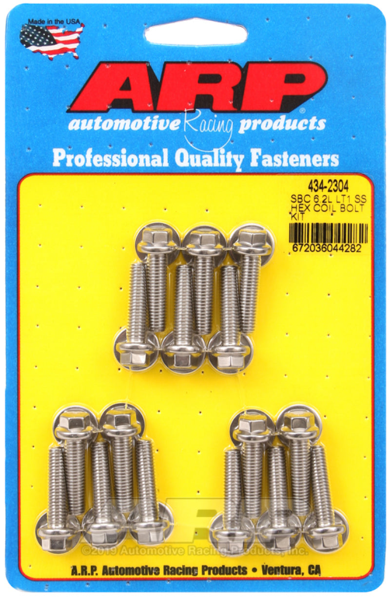 ARP Chevy LT1 6.2L Ignition Coil Hex Stainless Steel Bolt Kit-thumbmail-1