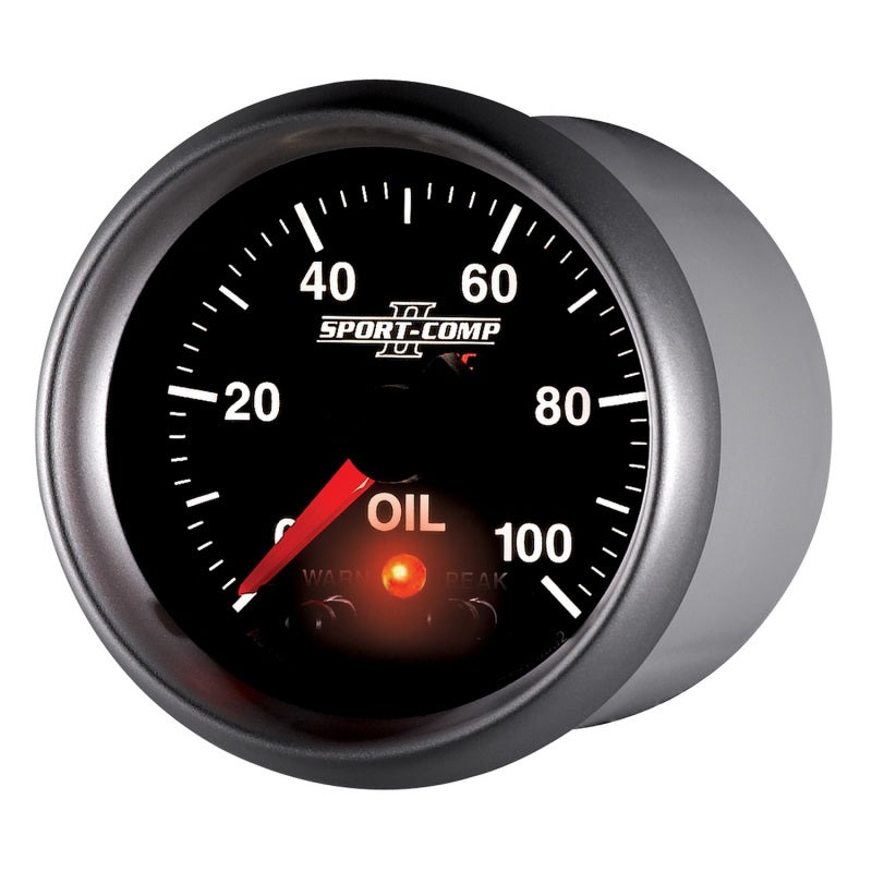 Autometer Sport-Comp II 52.4mm 0-100 PSI Oil Pressure Peak & Warn w/ Electronic Control Gauge-thumbmail-2
