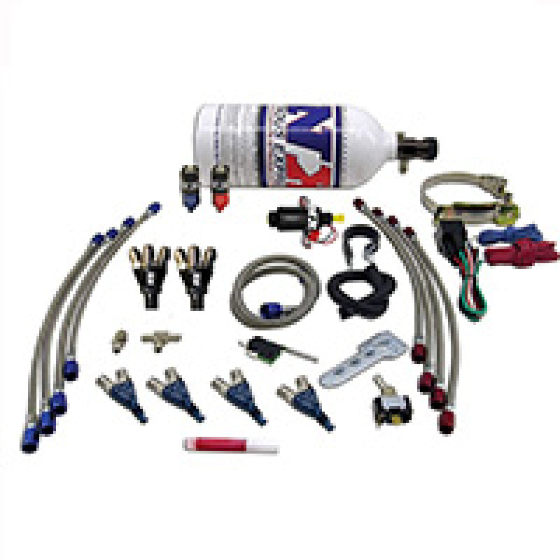 Nitrous Express 4 Cyl Piranha Nitrous Kit (For EFI Applications) w/2lb Bottle-thumbmail-2