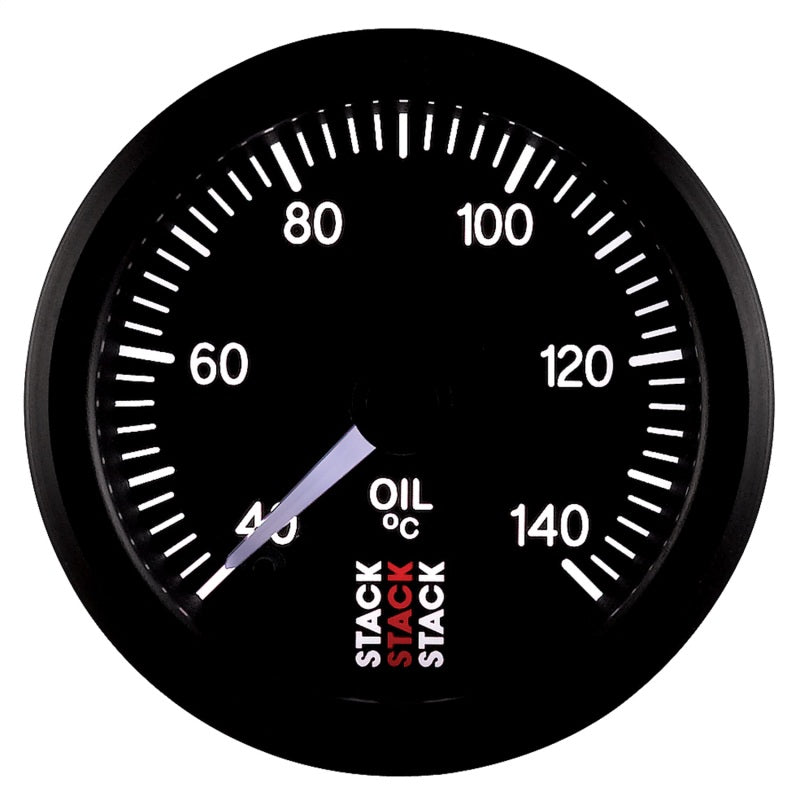 Autometer Stack 52mm 40-140 Deg C 1/8in NPTF Male Pro Stepper Motor Oil Temp Gauge - Black-thumbmail-2