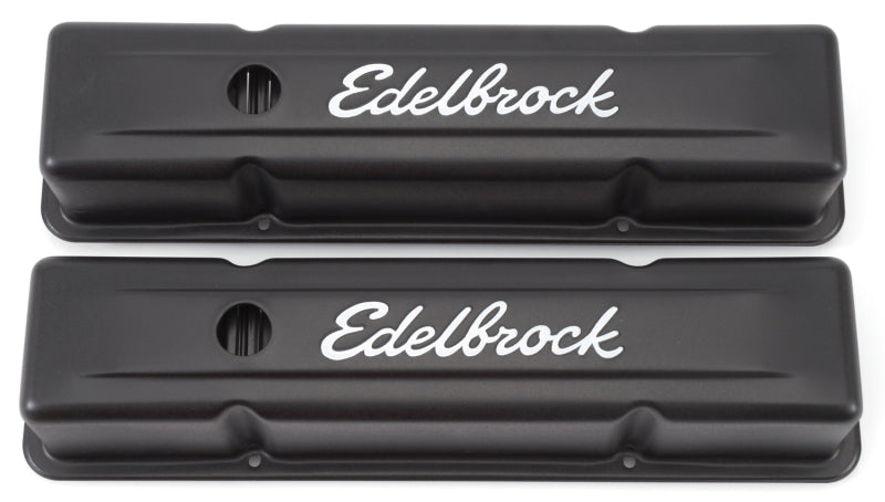 Edelbrock Valve Cover Signature Series Chevrolet 1959-1986 262-400 CI V8 Tall Black-thumbmail-2