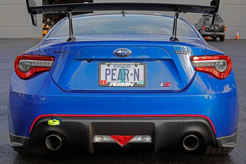 Perrin 13-20 & 2022 Subaru BRZ / 13-16 Scion FRS / 17-20 Toyota 86 Tow Hook Kit (Rear) - Neon Yellow-thumbmail-2